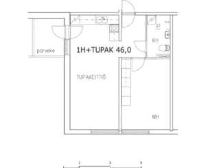 Apajakuja 1 | 1H+TUPAK 46,0m2 | Joensuun Elli